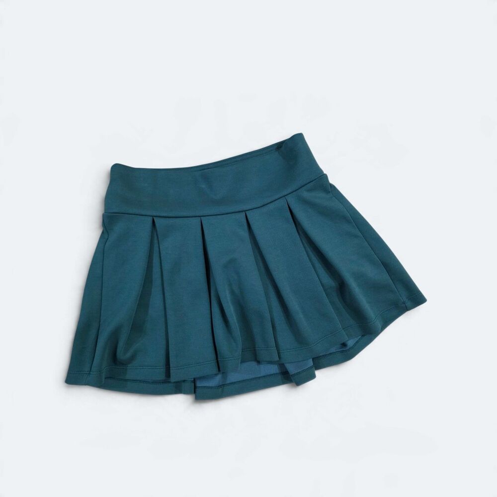 All in Motion Teal Pleated Tennis Skort Size L 10/12 Activewear Mini Skirt